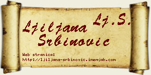 Ljiljana Srbinović vizit kartica